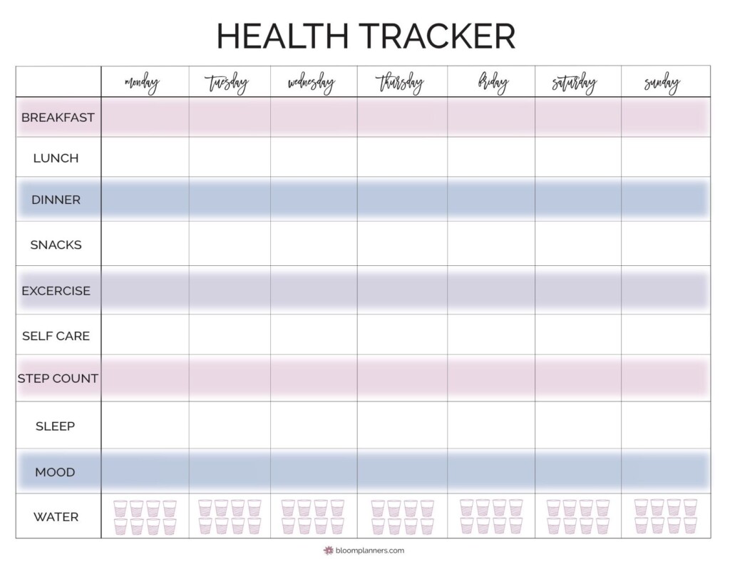 Free Health Tracker Printables
