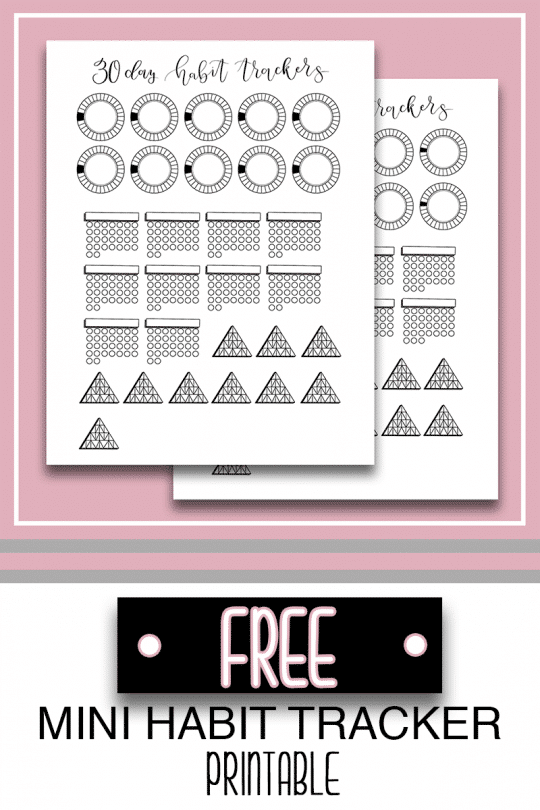Free Mini Habit Tracker Printable For Your Bullet Journal The Petite 