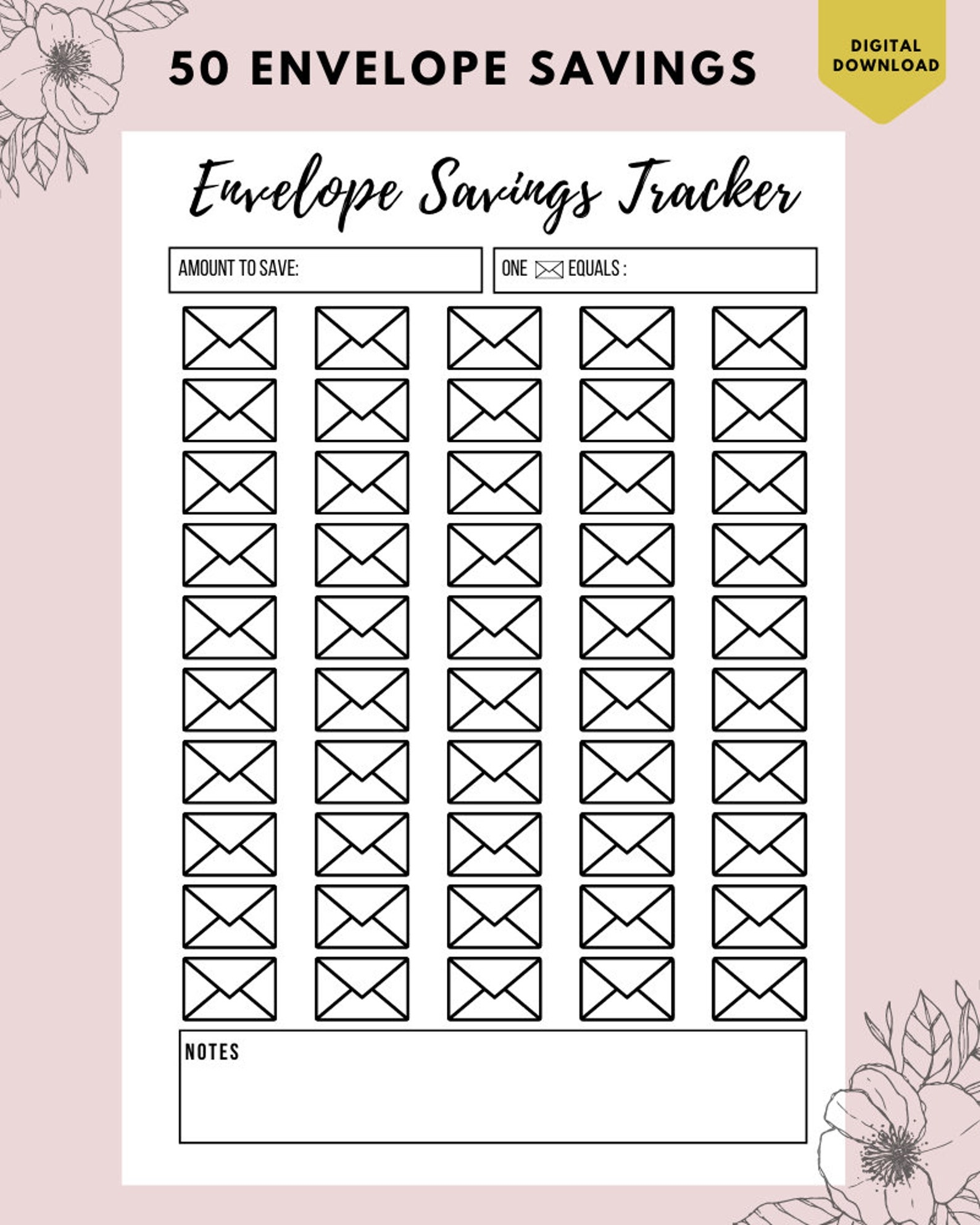 Free Printable 100 Envelope Challenge
