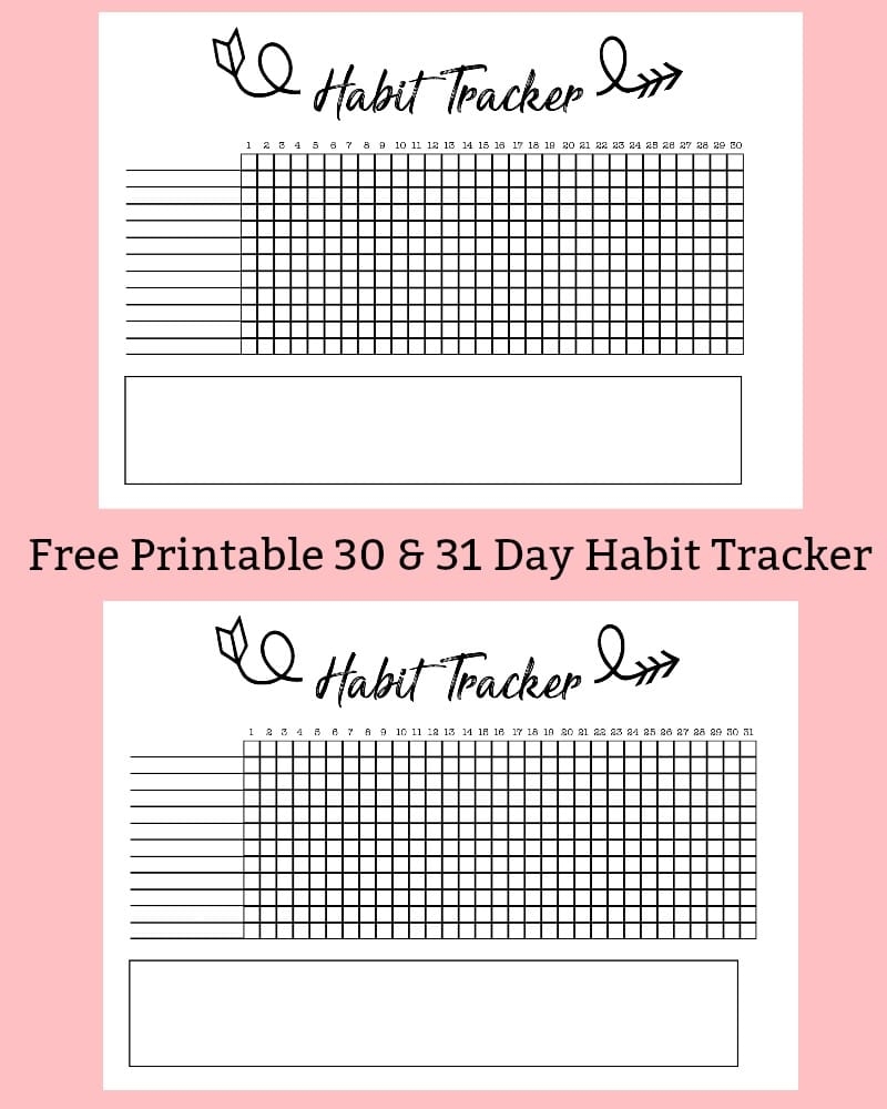 Free Printable A5 Habit Tracker The Petite Planner