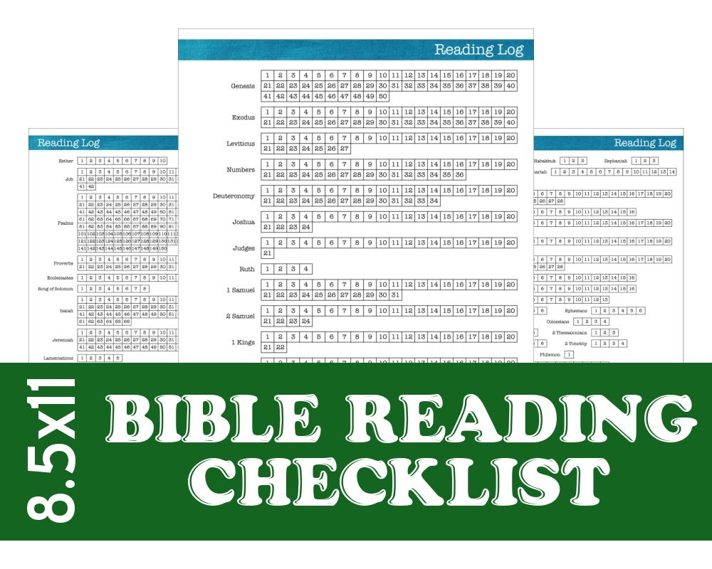 Free Printable Bible Reading Checklist