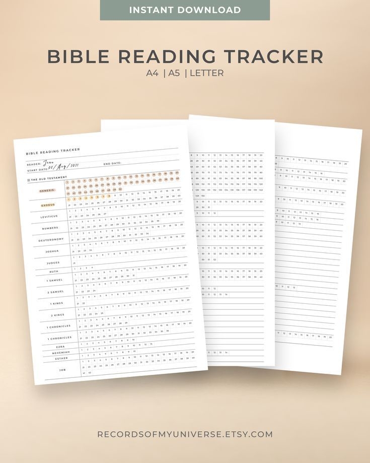 Free Printable Bible Reading Tracker Printable Templates