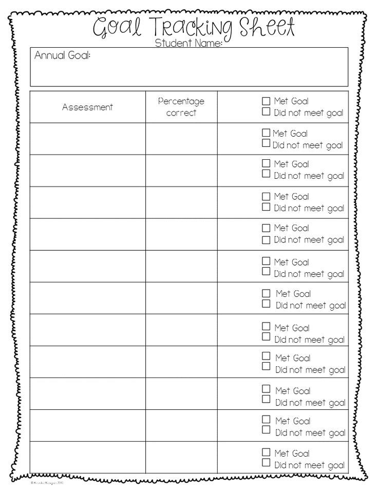 Free Printable Data Collection Sheets For Iep Goals Handy Printable