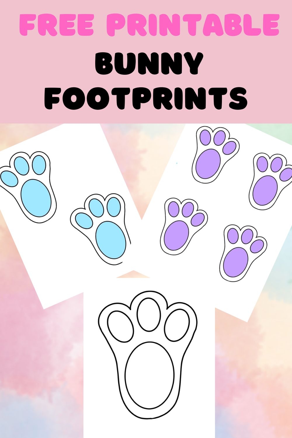 Free Printable Easter Bunny Footprints To Make