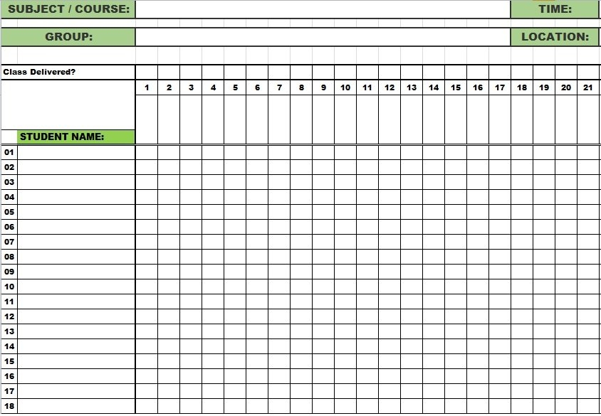 Free Printable Employee Attendance Tracker Printable Templates