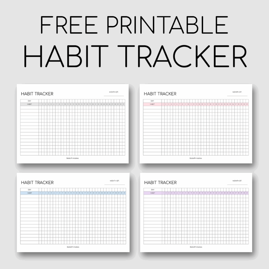 Free Printable Habit Tracker