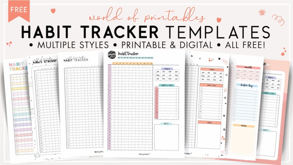 Free Printable Habit Tracker PDF World Of Printables