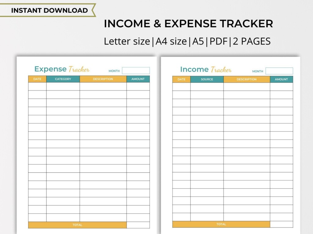 Free Printable Income And Expense Tracker Extravere