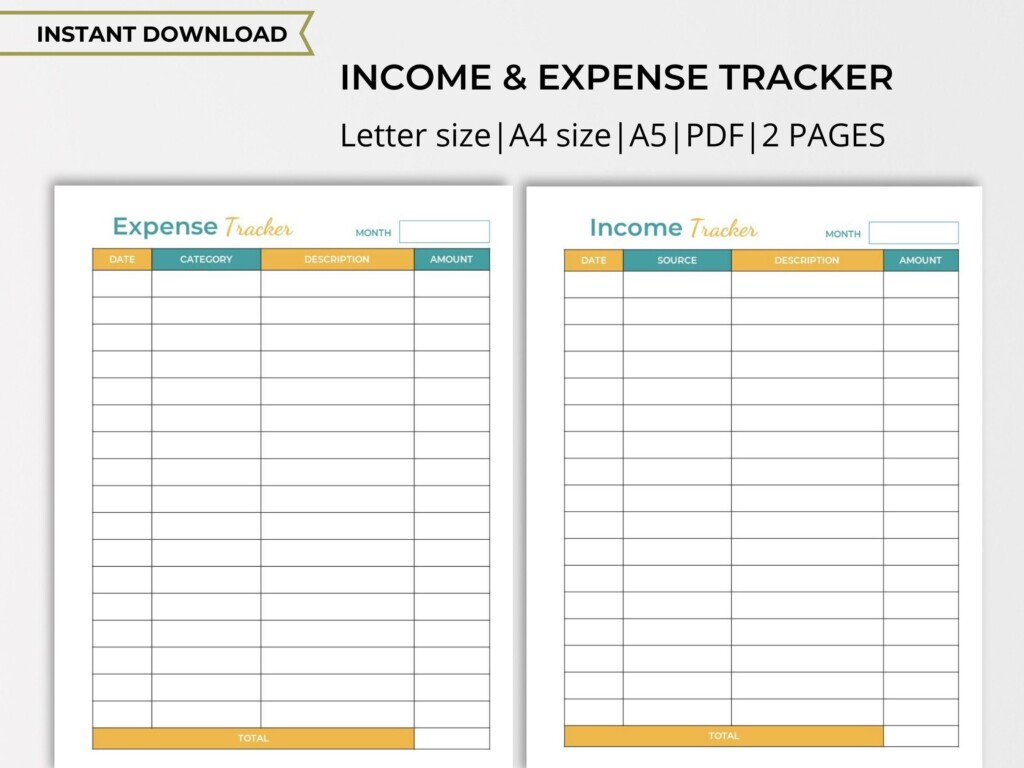 Free Printable Income And Expense Tracker Extravere
