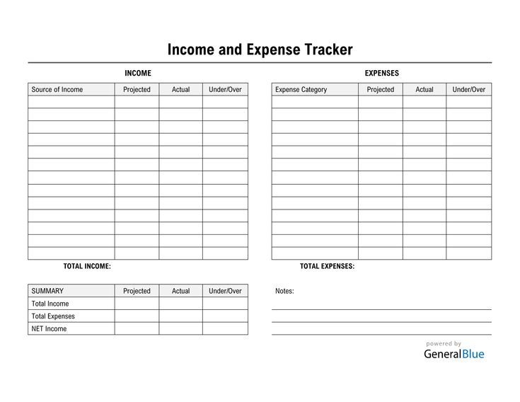 Free Printable Income Tracker Printable Calendars AT A GLANCE