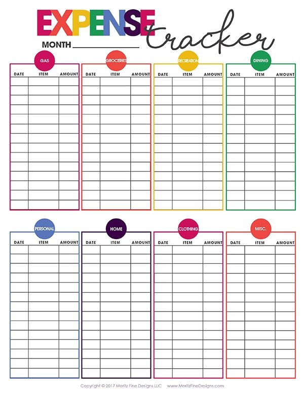 Free Printable Monthly Expense Tracker Printable Templates Your Go 