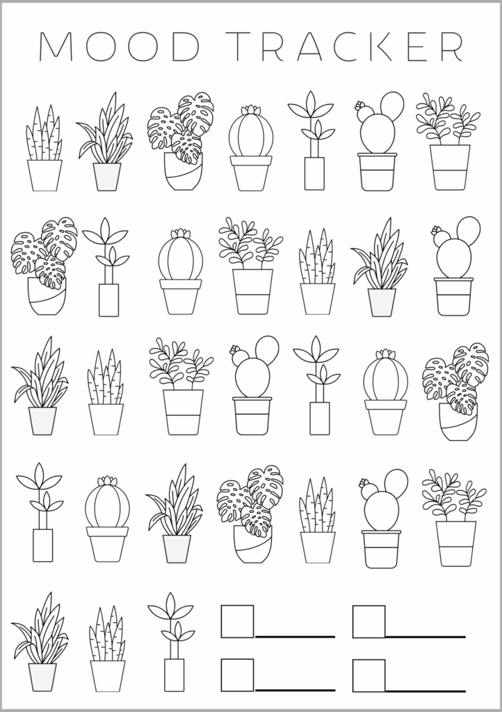 Free Printable Mood Tracker Bullet Journal