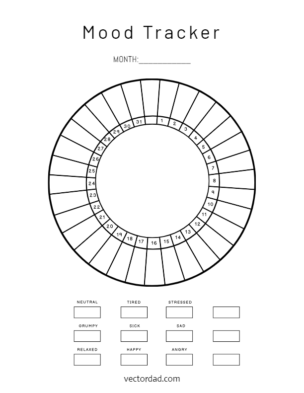 Free Printable Mood Tracker Templates Customise And Download