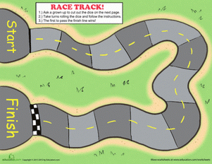 Free Printable Race Track