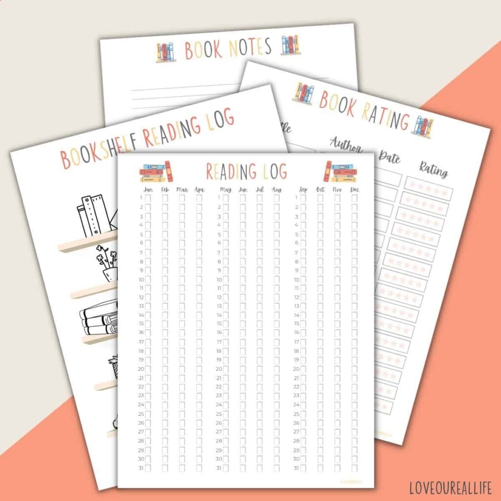 Free Printable Reading Tracker Reading Log Template Love Our Real Life