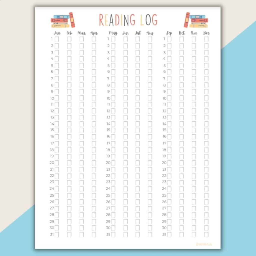 Free Printable Reading Tracker Reading Log Template Reading Log 