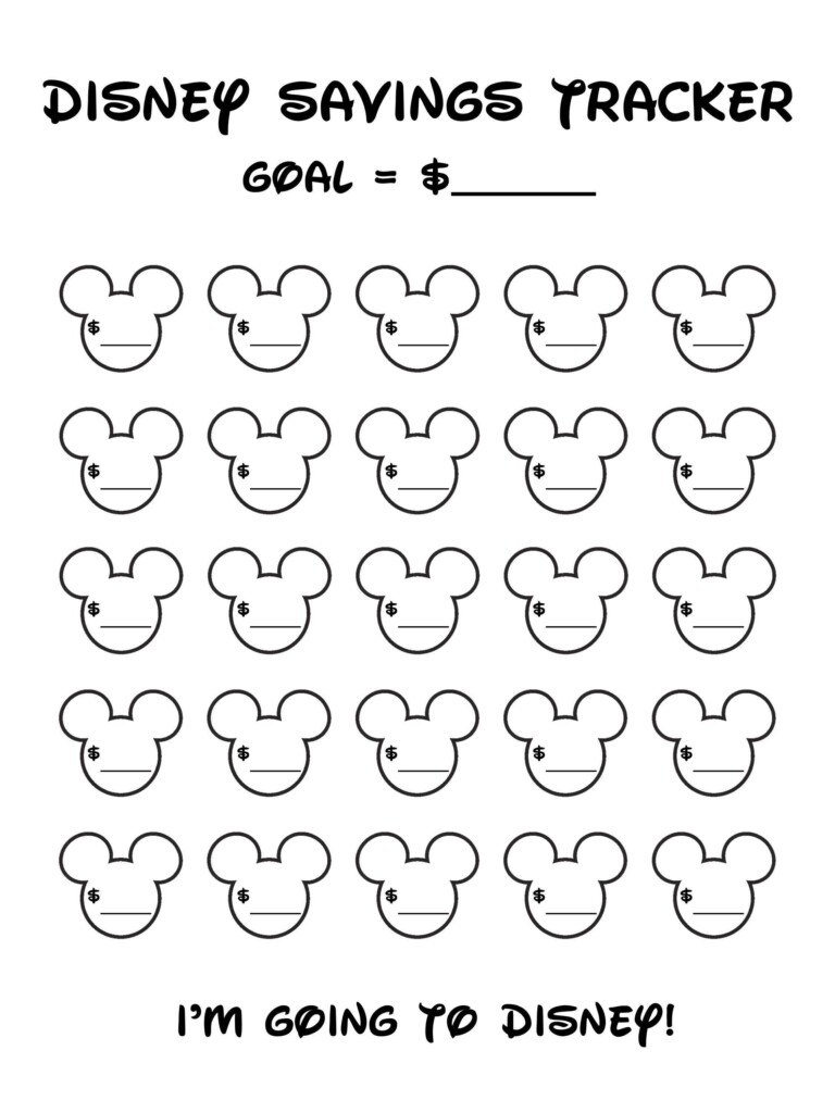 Free Printable Savings Tracker Coloring Pages