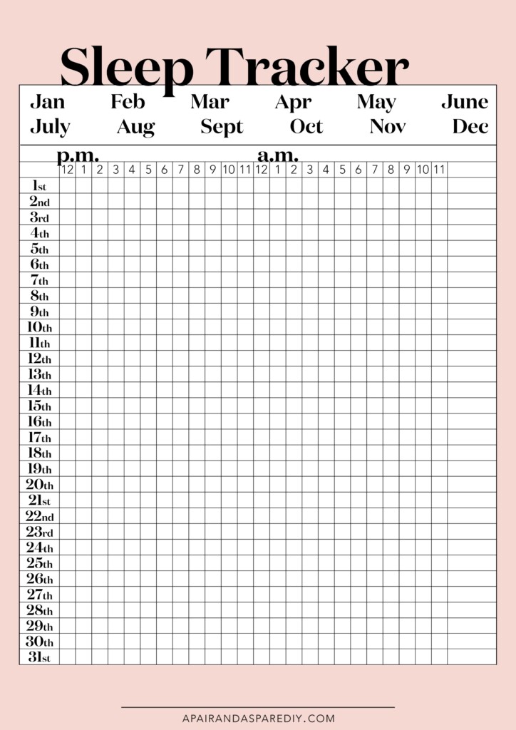 Free Printable Sleep Tracker Printable Lopezbuddies Vrogue co