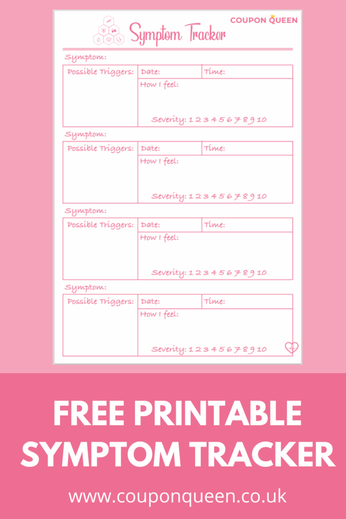 Free Printable Symptom Tracker Artofit