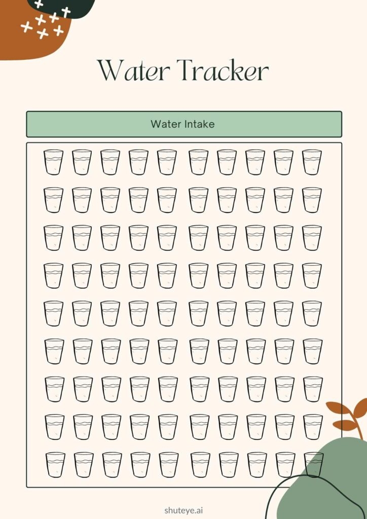 Free Printable Water Tracker Bullet Journal Ideas For 54 OFF