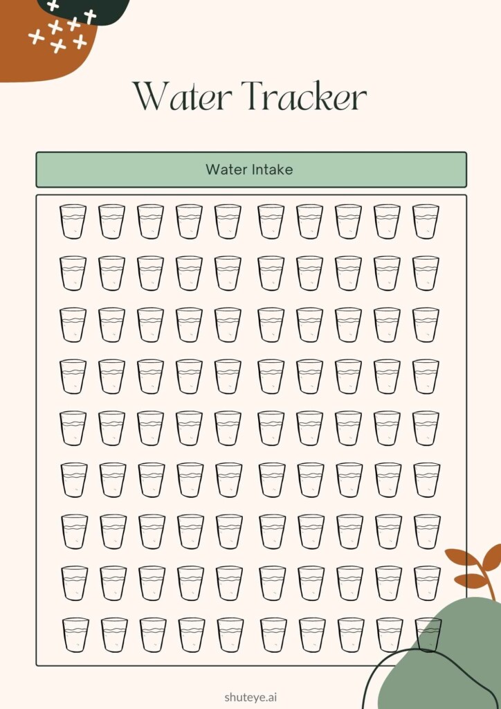 Free Printable Water Tracker Bullet Journal Ideas For Beginners ShutEye