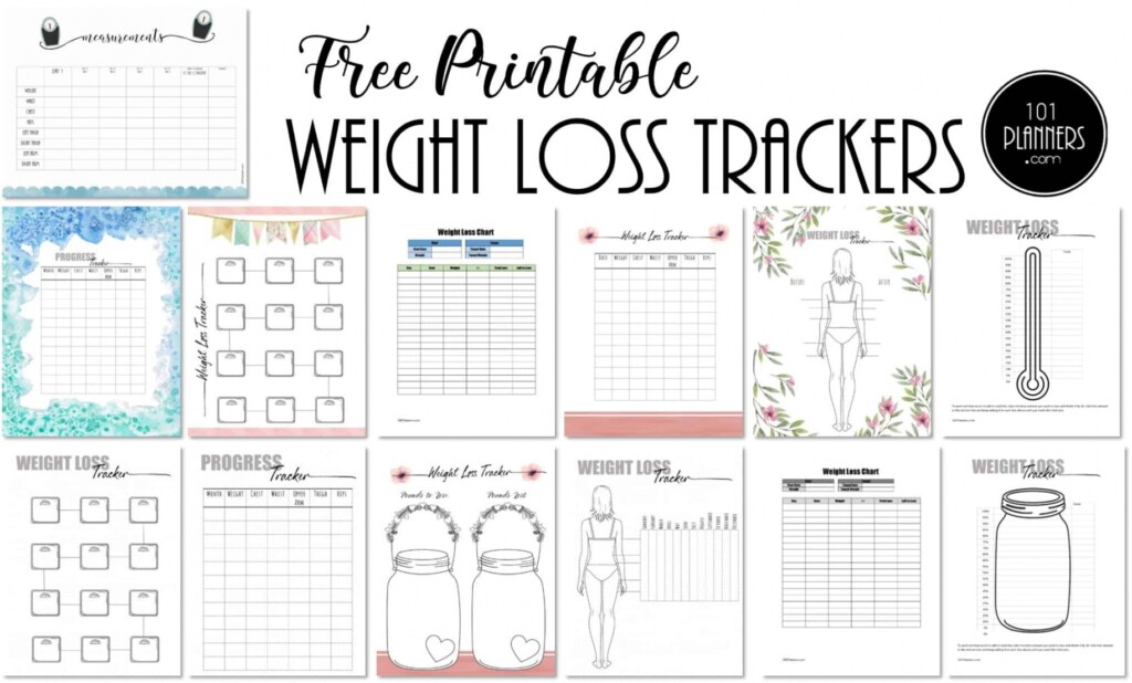 Free Weight Loss Tracker Printable FREE Printable HQ