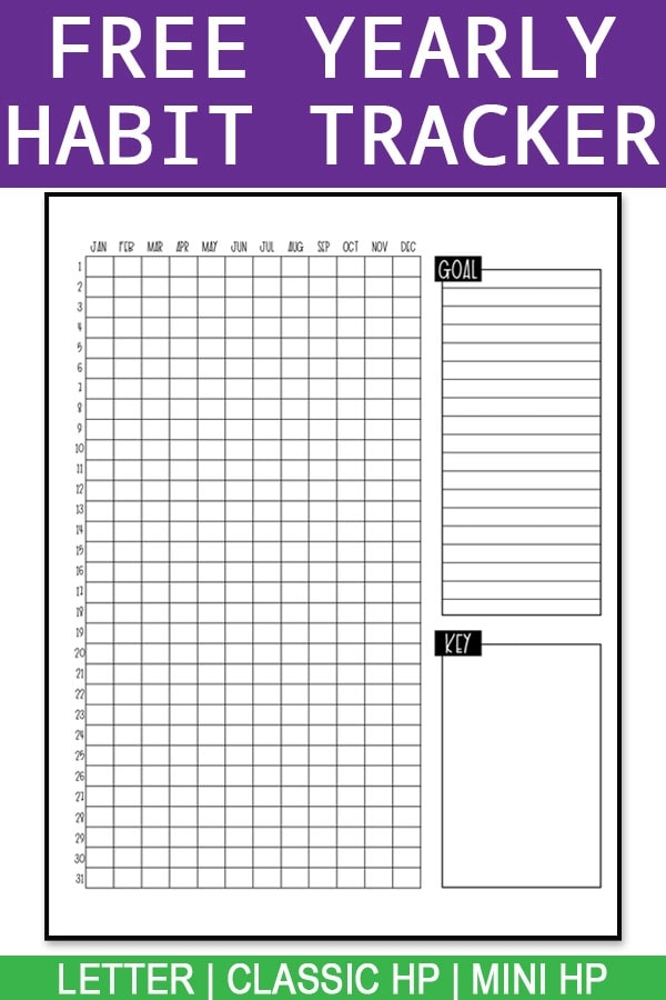 Free Yearly Habit Tracker Printable Set Free Printable Track A Habit 