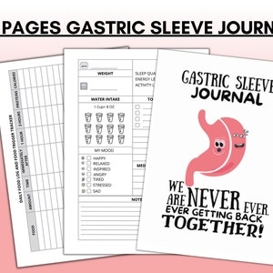 Gastric Sleeve Journal Printable Bariatric Surgery Planner With Food