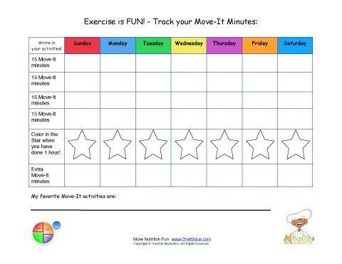Great Way To Keep Track Of The Kids Daily Exercise Printable Write 