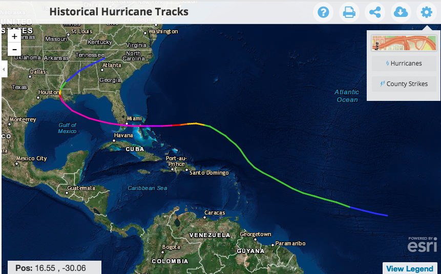 Gulf Of Mexico Hurricane Tracking Map Printable