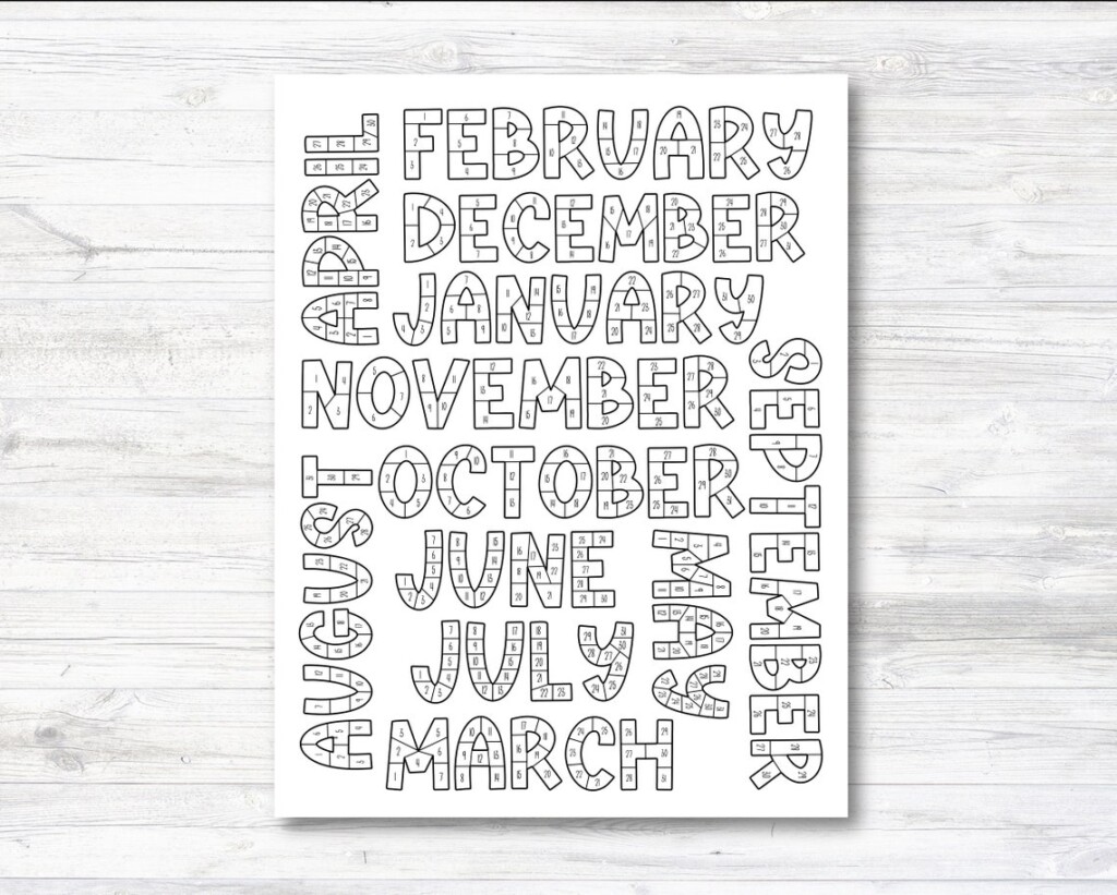 Habit Tracker Coloring Sheet Printable Month Habit Tracker Etsy