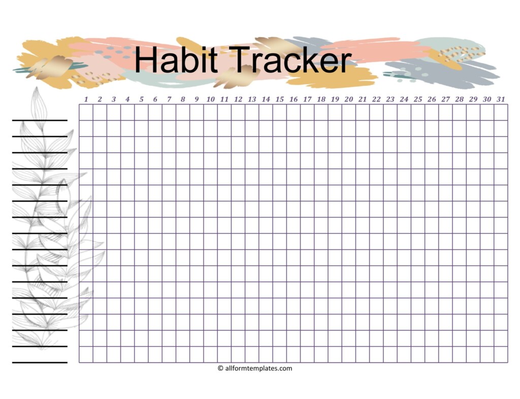 Habit Tracker Template Excel Free Download