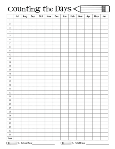 Homeschool Attendance Tracker Free Printable