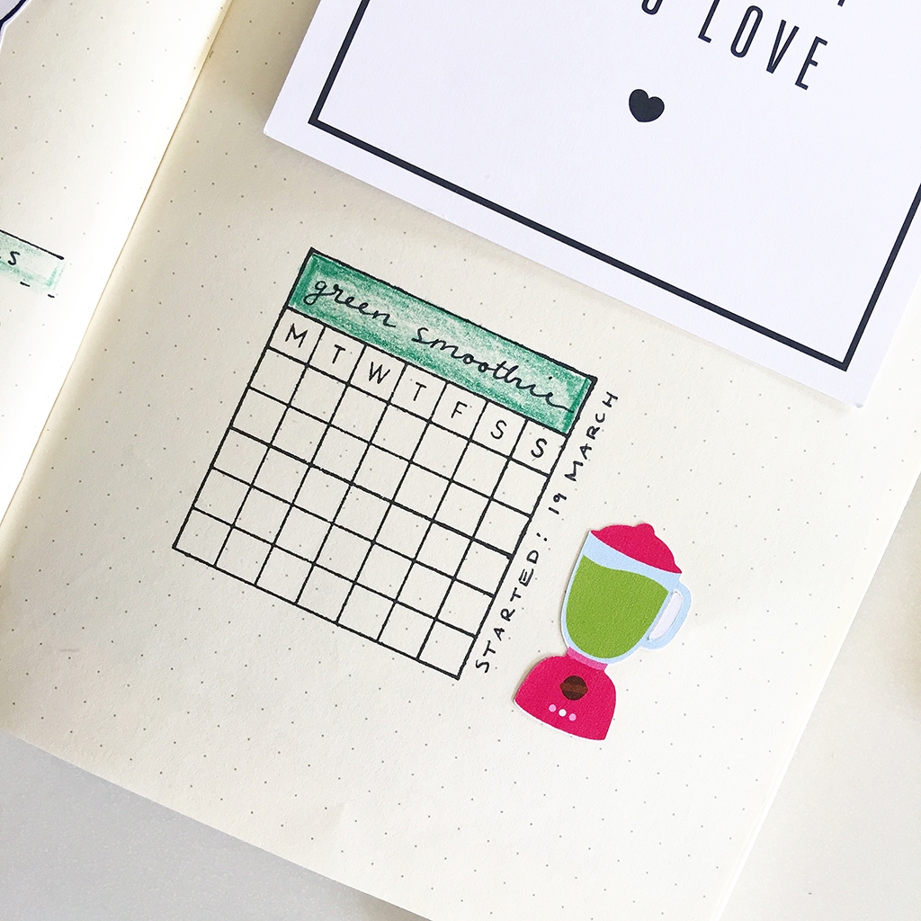 How To Create A Mini Habit Tracker In Your Bullet Journal Using Stamps
