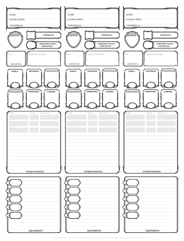 Initiative Tracker 5e Printable