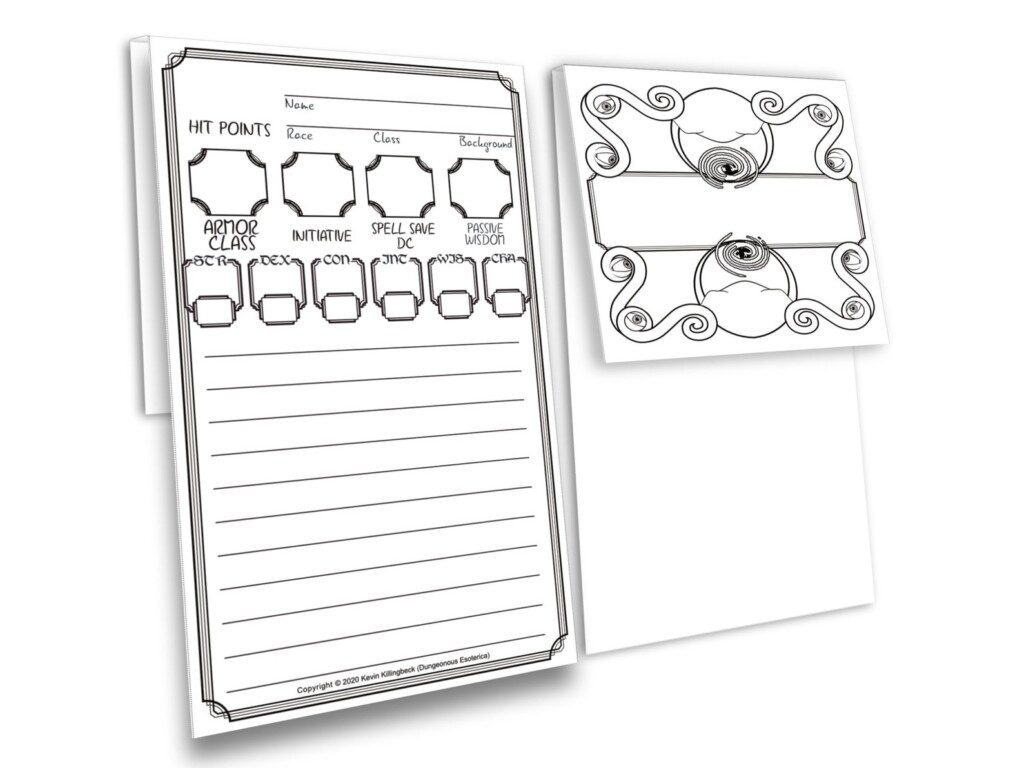 Initiative Tracker 5e Printable Printable Templates