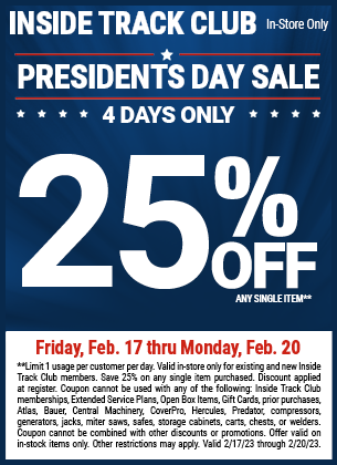 Inside Track Club Member Save 25 Off Any Single Item Now Thru 2 20 