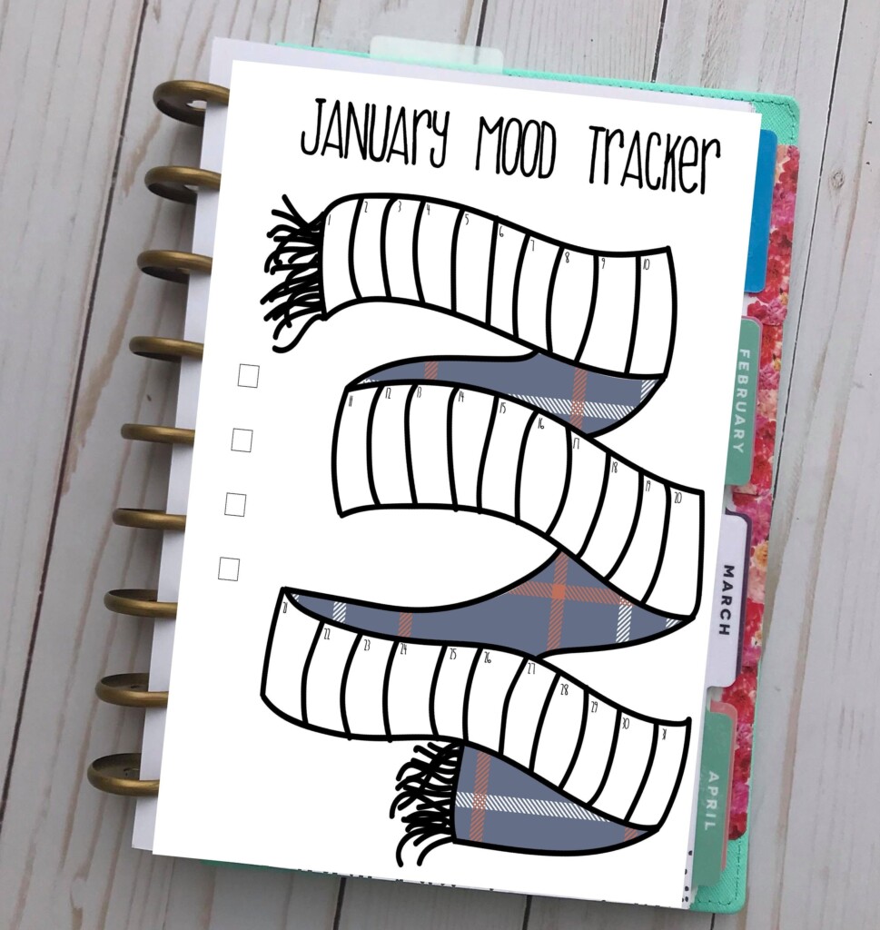 January Mood Tracker Printable