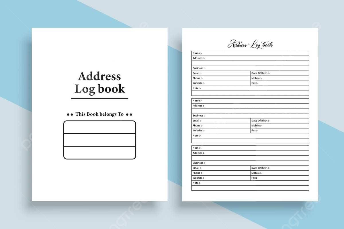 Kdp Address Notebook Template For Personalbusiness Ready For Print
