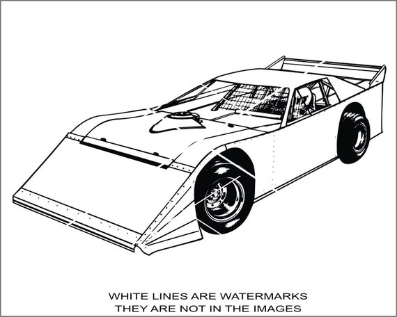 Late Model 9 Asphalt Car Dirt Track Dirt Track Late Model Etsy