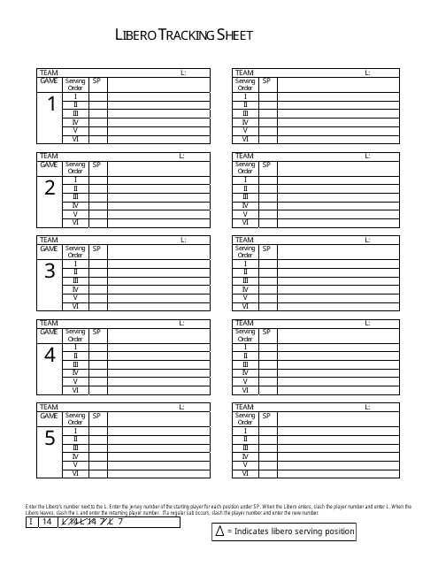 Libero Tracking Sheet Template Download Printable PDF Templateroller