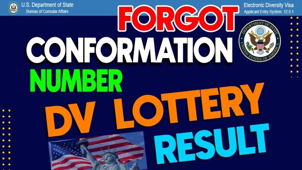 Lost Conformation Number For DV Lottery DV Lottery Result 2024 