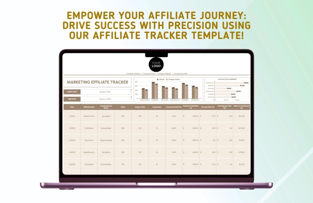 Marketing Affiliate Tracker Template In Excel Google Sheets Download 