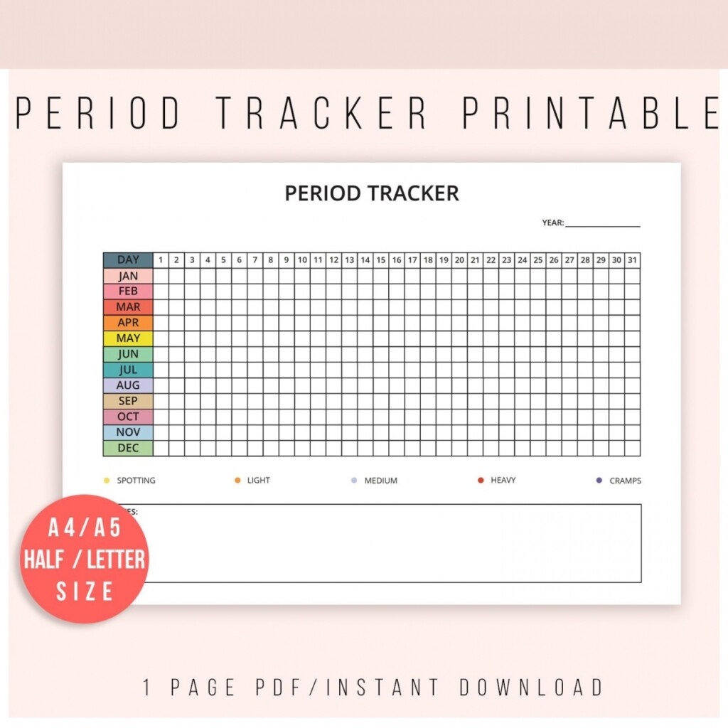 Menstrual Cycle Free Printable Period Tracker Printable Word Searches