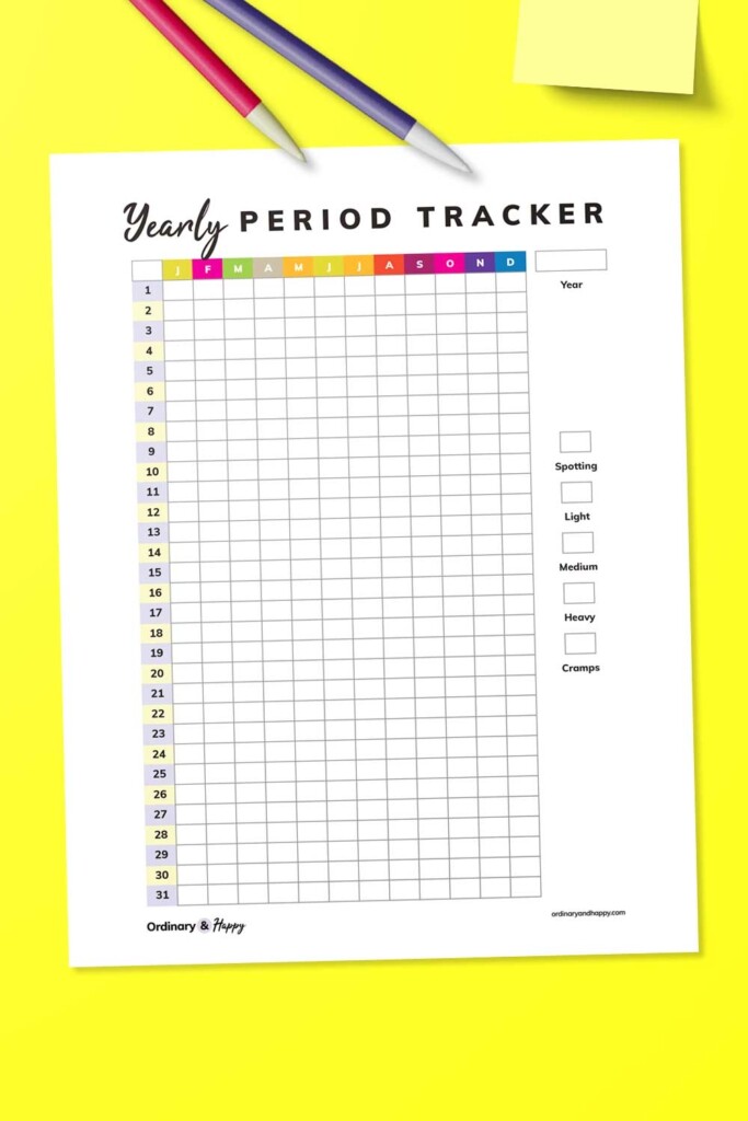 Menstrual Cycle Free Printable Period Tracker Printable Word Searches