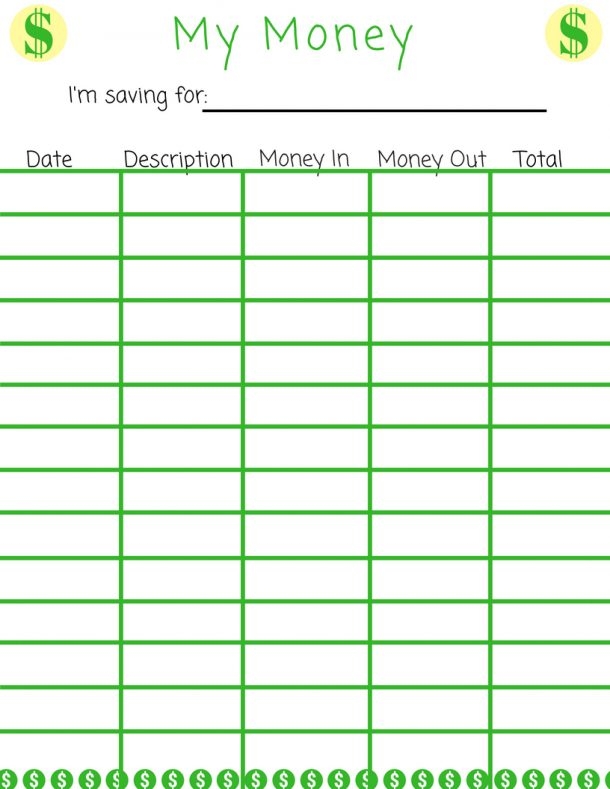 Money Tracker Printable