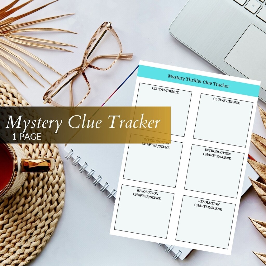 One Page Clue Tracker Printable Clue Tracking Sheet Template Murder 