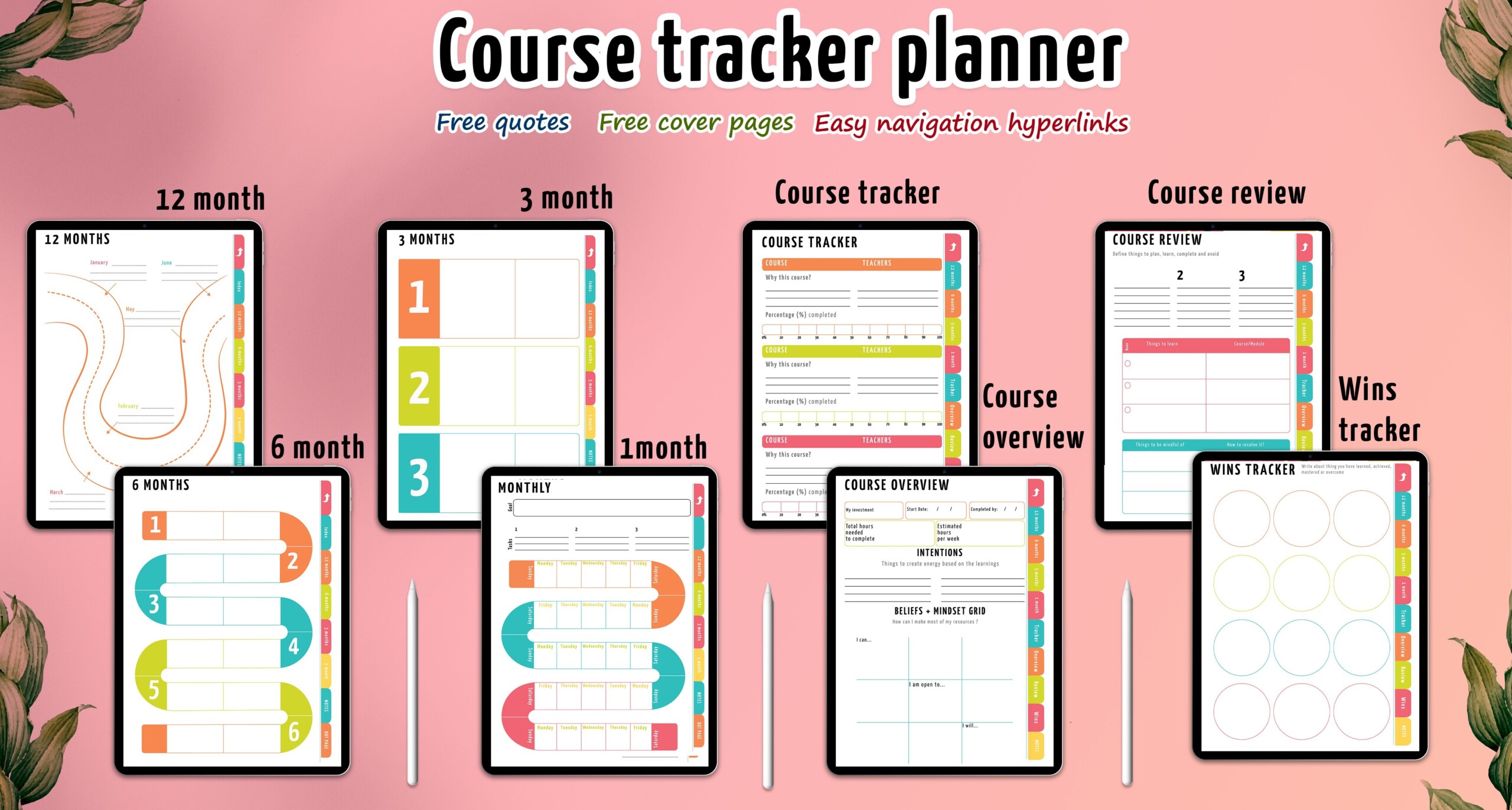 Online Course Tracker Printable Russell K Long