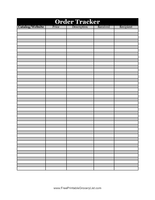 Order Tracker Spreadsheet Template Download Printable PDF Templateroller