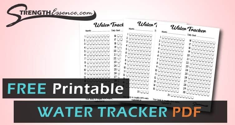 Paper Paper Party Supplies Water Challenge Water Tracker Printable 
